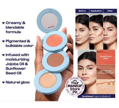 alleyoop Stack The Odds Cheek Trio, Blush, Bronzer & Highlighter - Sunkissed