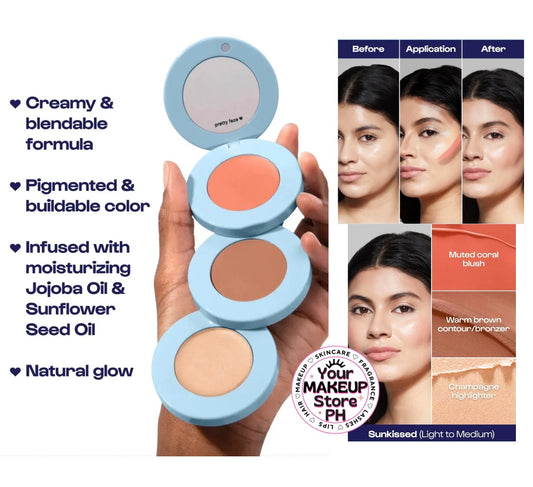 alleyoop Stack The Odds Cheek Trio, Blush, Bronzer & Highlighter - Sunkissed
