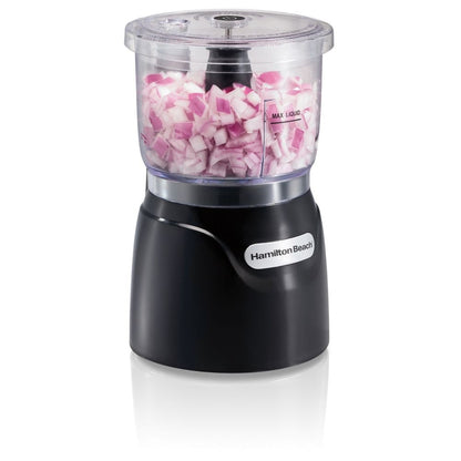Hamilton Beach® Stack & Press™ 3 Cup Chopper, BLACK, 72850