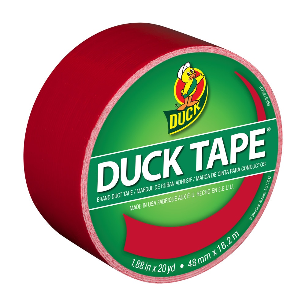 DUCK Color Duct Tape - Red, 1.88" x 20 yds