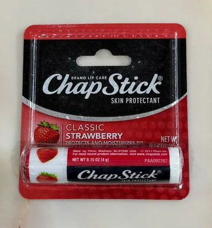 CHAPSTICK PF LIP BALM STRW CRD 12X0.15OZ