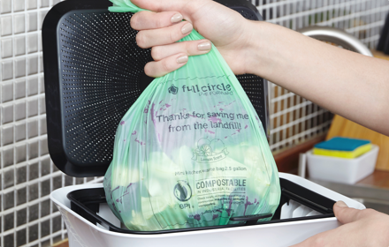 FULL CIRCLE WASTE BAGS,COMPOSTE,LEMON