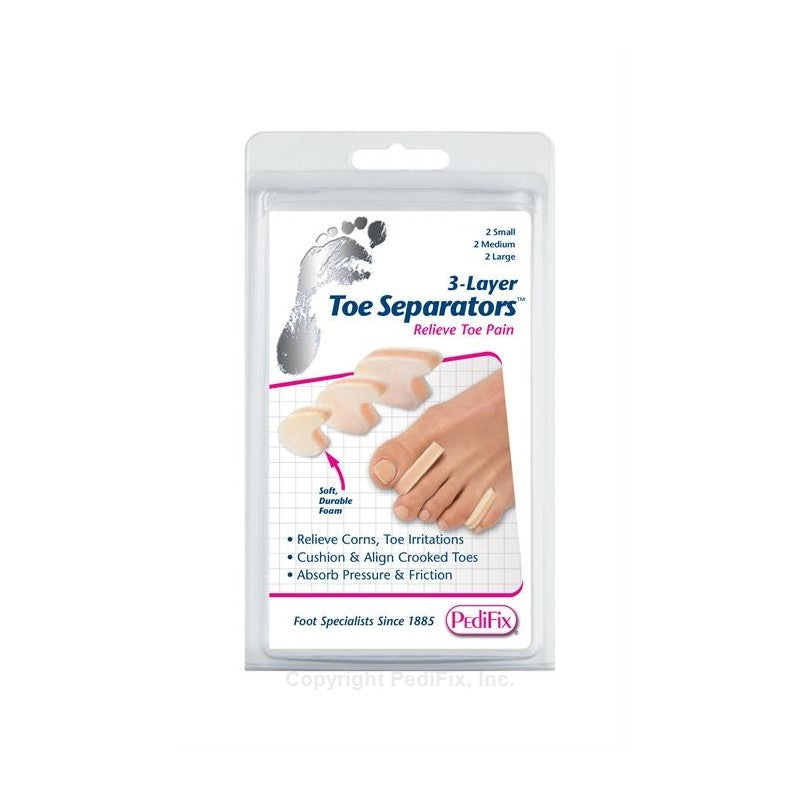 PEDIFIX TOE SEPARATORS 3 LAYER S 6CT DS
