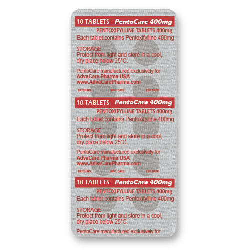 PENTOXIFYLLINE TB400MG 100ER CPLT