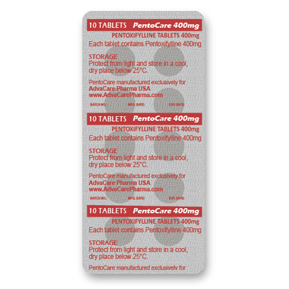 PENTOXIFYLLINE TB400MG 100ER CPLT