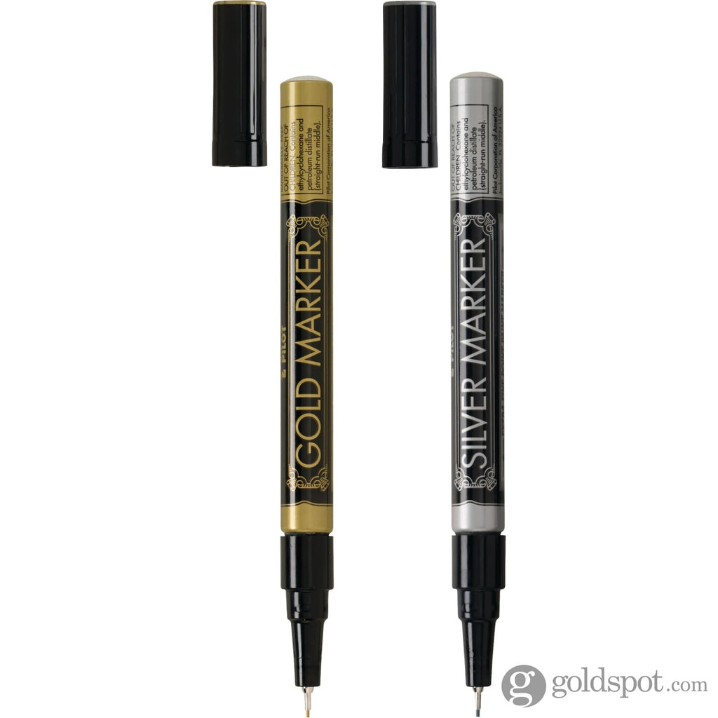 Pilot Metallic Permanent Paint Markers - Gold and Silver, 2 pack