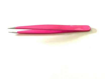Hb Pro Eyebrow Tweezers Point Tip Black (3in) Matte Finish