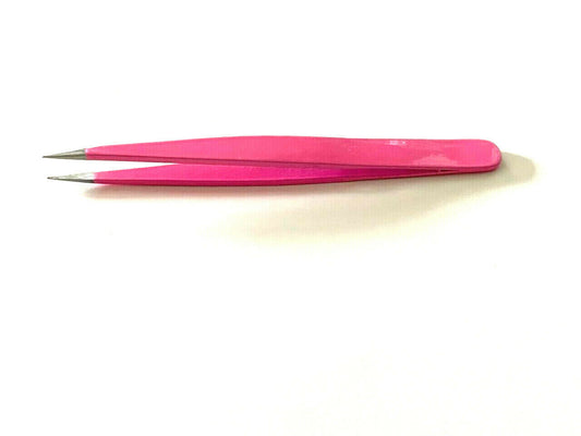 Hb Pro Eyebrow Tweezers Point Tip Black (3in) Matte Finish