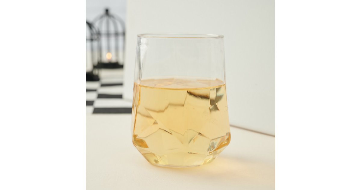 SENSATIONS 14 oz Plastic Stemless Wine Glasses, 4 count