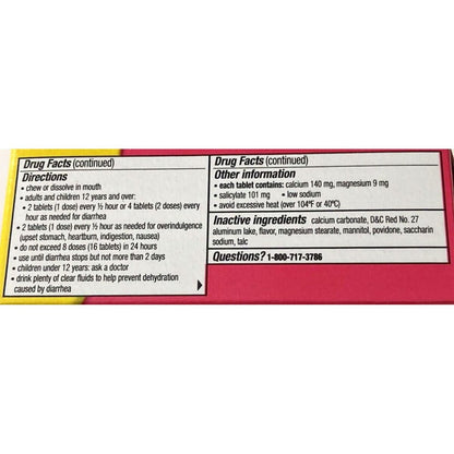 PEPTO BISMOL CHEWTAB ORIGINAL 48CT