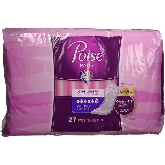POISE LIGHT LONG PADS 4X24CT