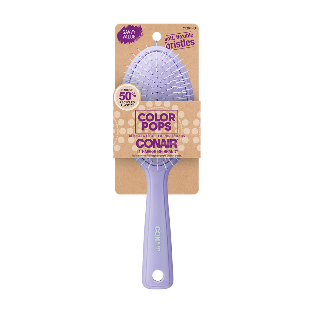 CONAIR Color Pops Detangler Cushion Hair Brush - Lavender