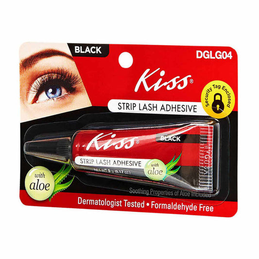 Kiss Strip Lash Adhesive With Aloe Tube (Black) 0.24oz