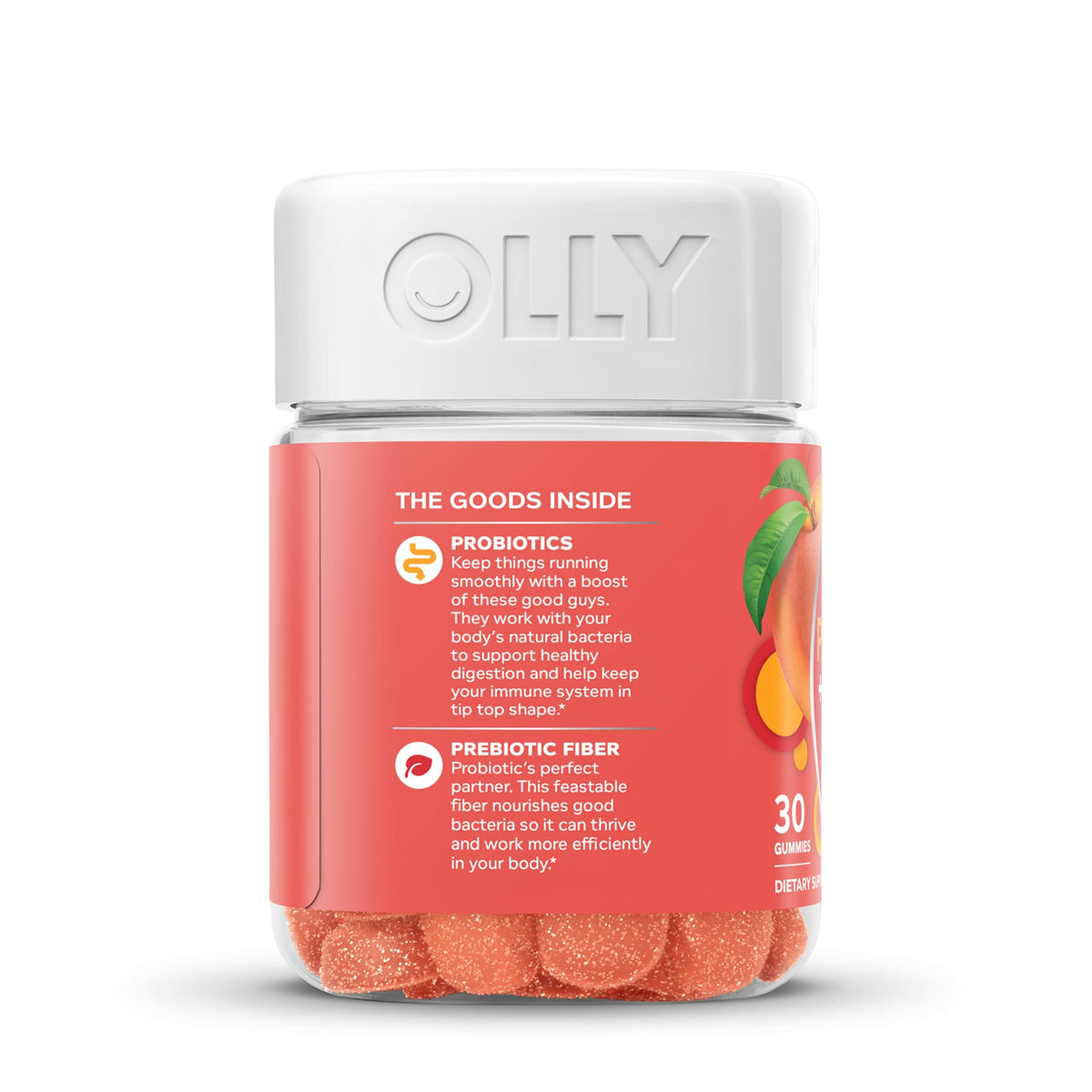 OLLY PRO/PREBIOTICS,PEACH