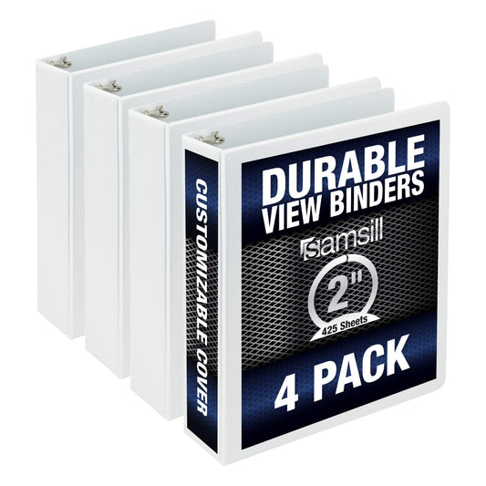 samsill Durable View Binder - Assorted Colors, 2"