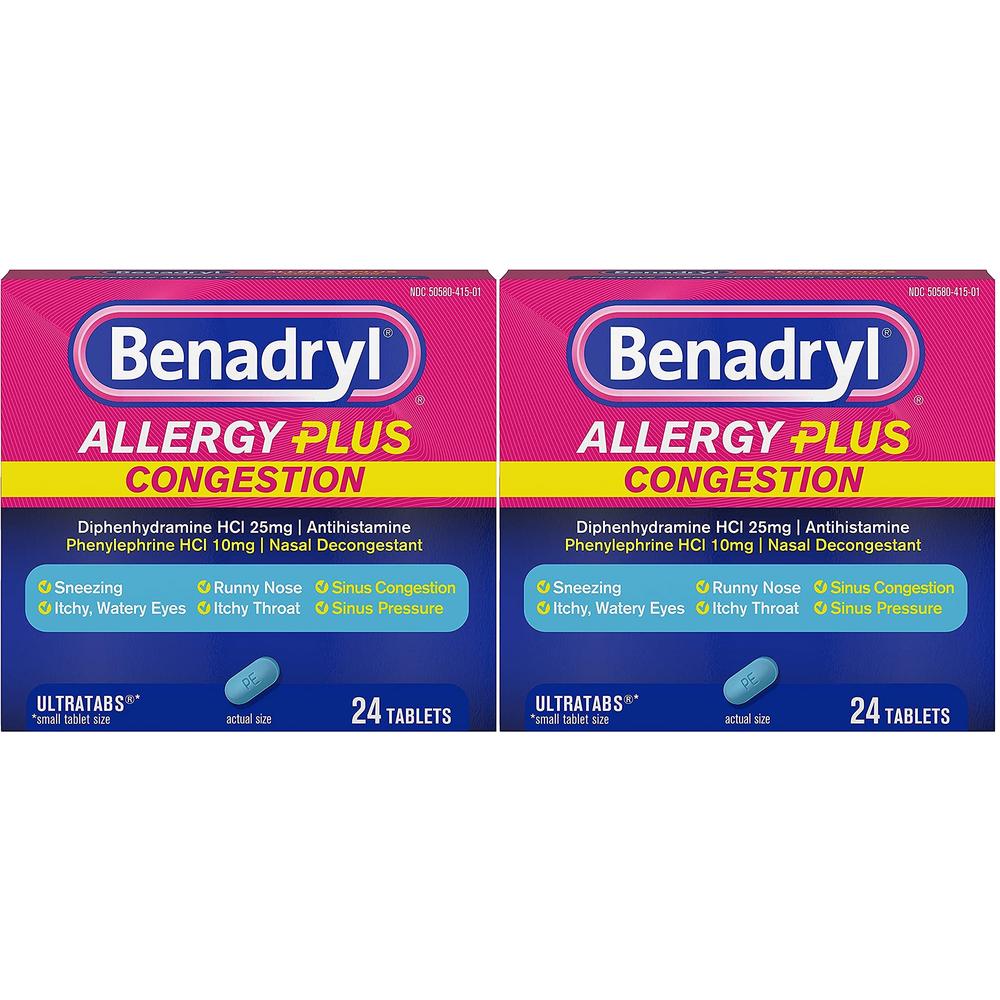 BENADRYL ALLERGY PLUS CNG ULTRATAB 24CT