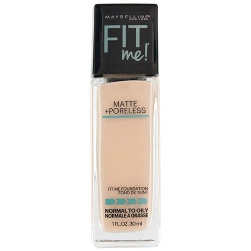 MAYBELLINE New York Fit Me Matte + Poreless Foundation Makeup, 112 Natural Ivory, 1 oz