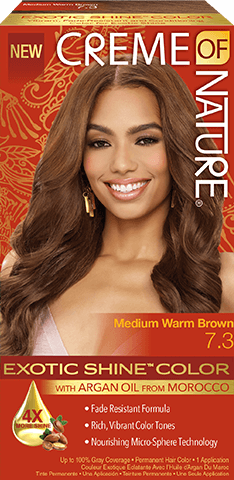 Creme Of Nature Color #7.3 Medium Warm Brown Exotic Shine