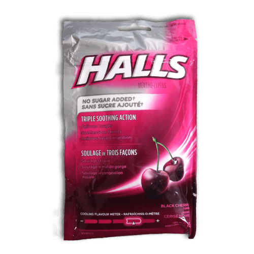 HALLS SUGAR FREE BAG BLACK CHERRY 25CT