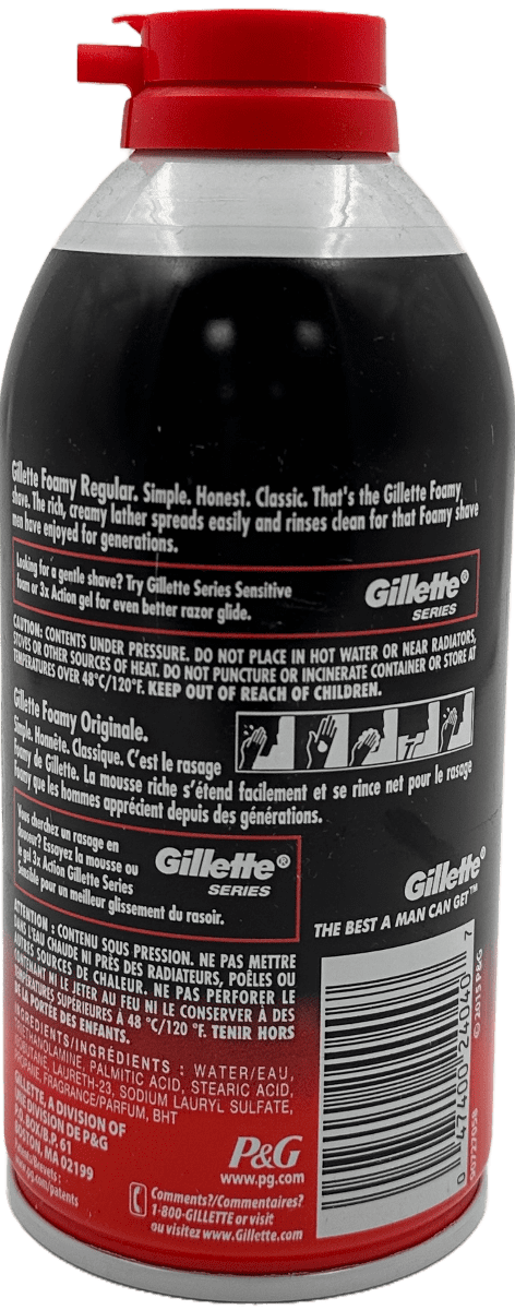 Gillette Foamy Shave Foam Regular 11oz