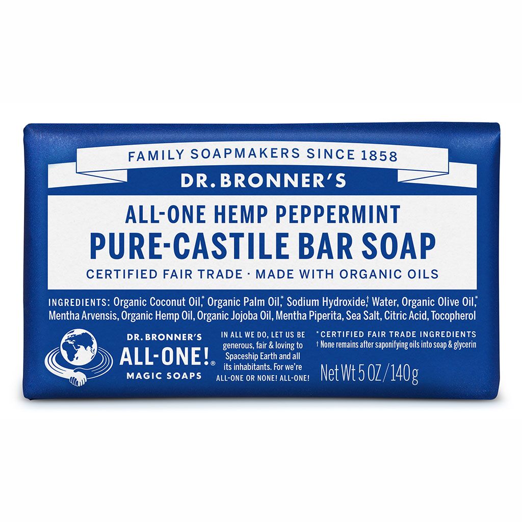 DR. BRONNER'S BAR SOAP,OG3,PEPPMNT,HEMP