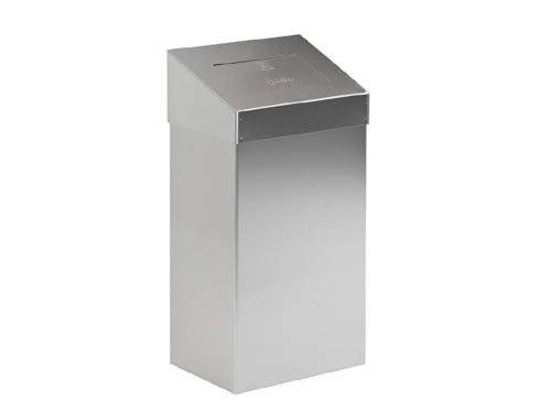 SS WASTE BIN W/PLASTIC TOP