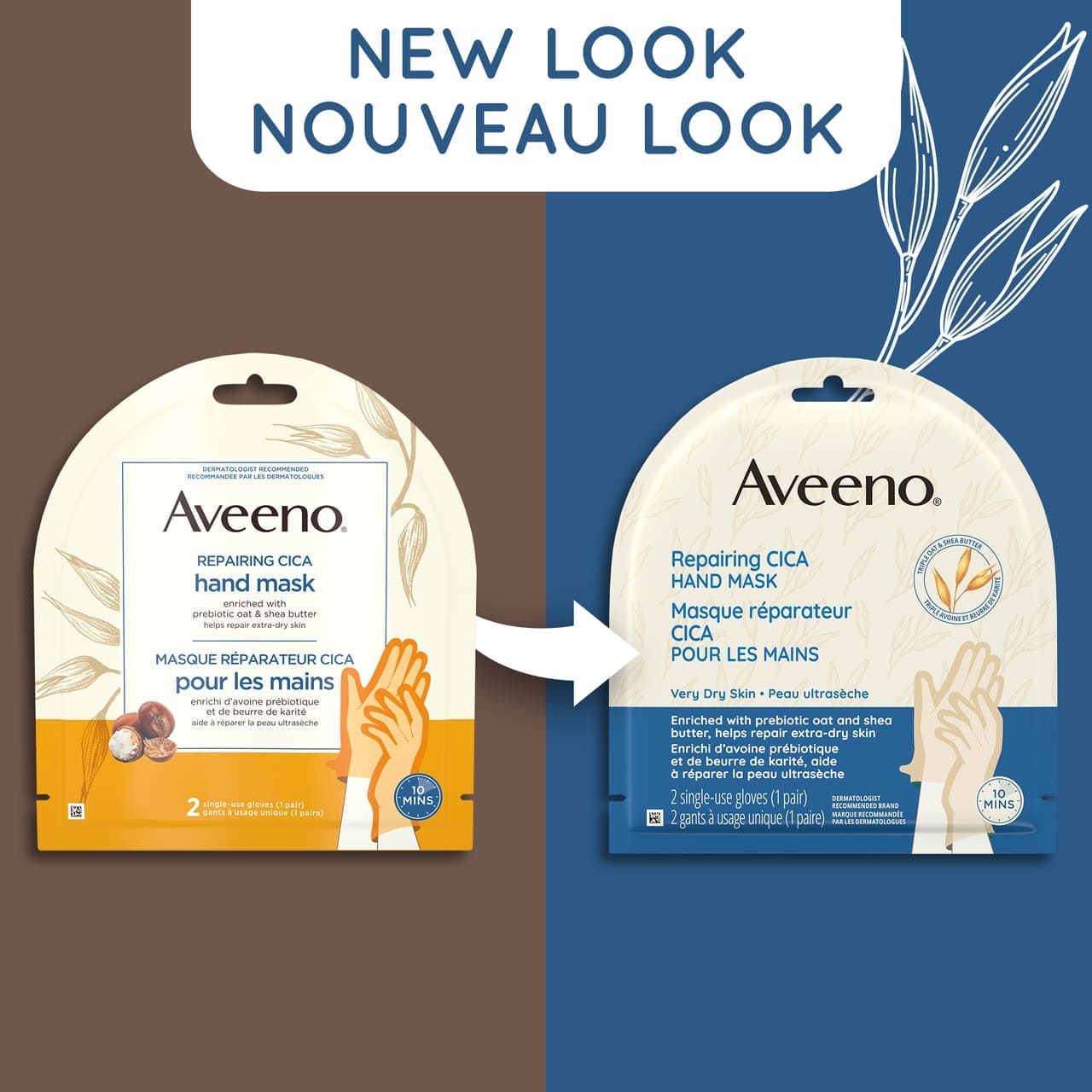 Aveeno Repairing Cica Hand Mask (6in)