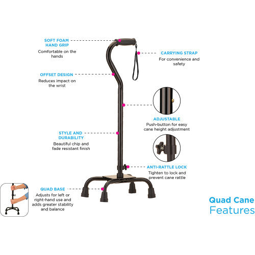 CANE EQ QUAD ALUMINUM LARGE BASE