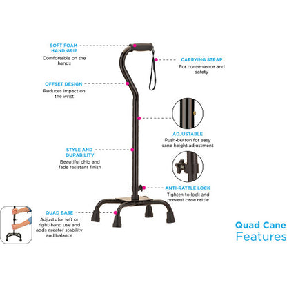 CANE EQ QUAD ALUMINUM LARGE BASE