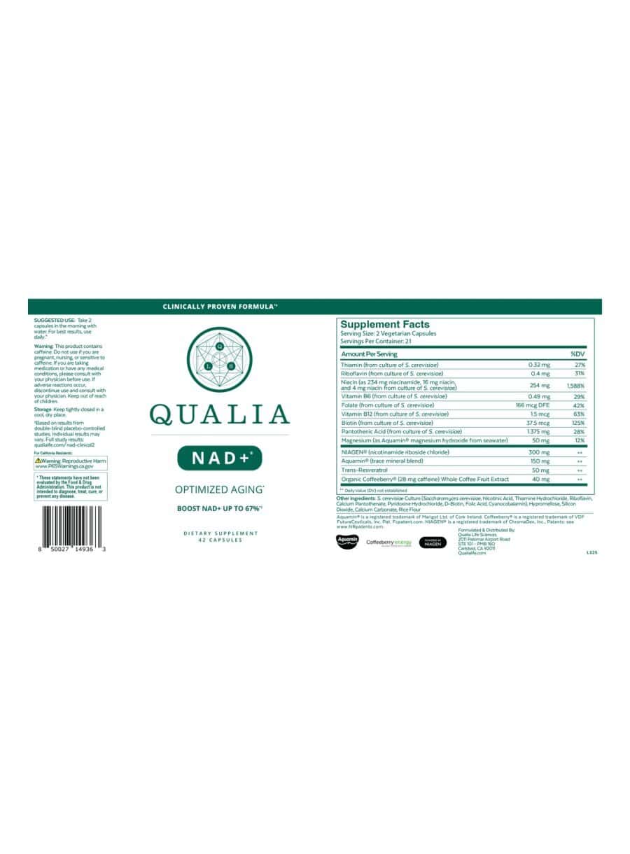 QUALIA SUPP,NAD+,OPTIMIZED AGING