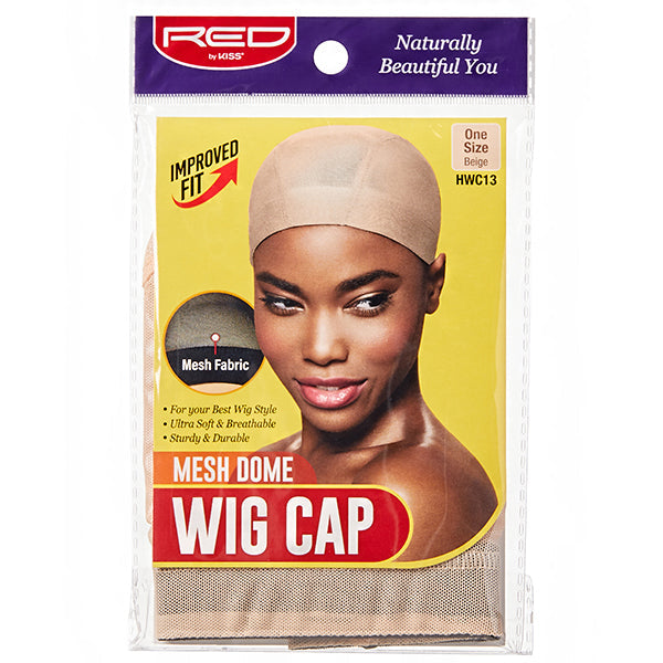 Kiss Red Wig Cap Beige 2 Count (12in)