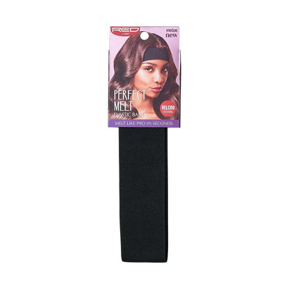 Kiss Red Perfect Melt Elastic Band 1 1/8Inch Velcro Black