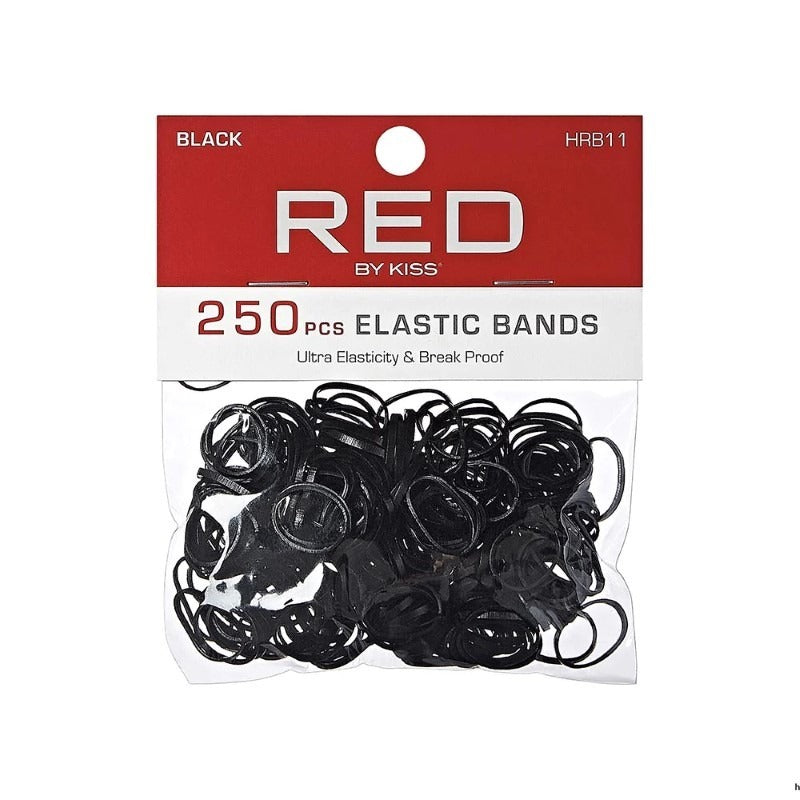 Kiss Red Rubber Bands 300 Ct Assorted Colors/Sizes (12in)