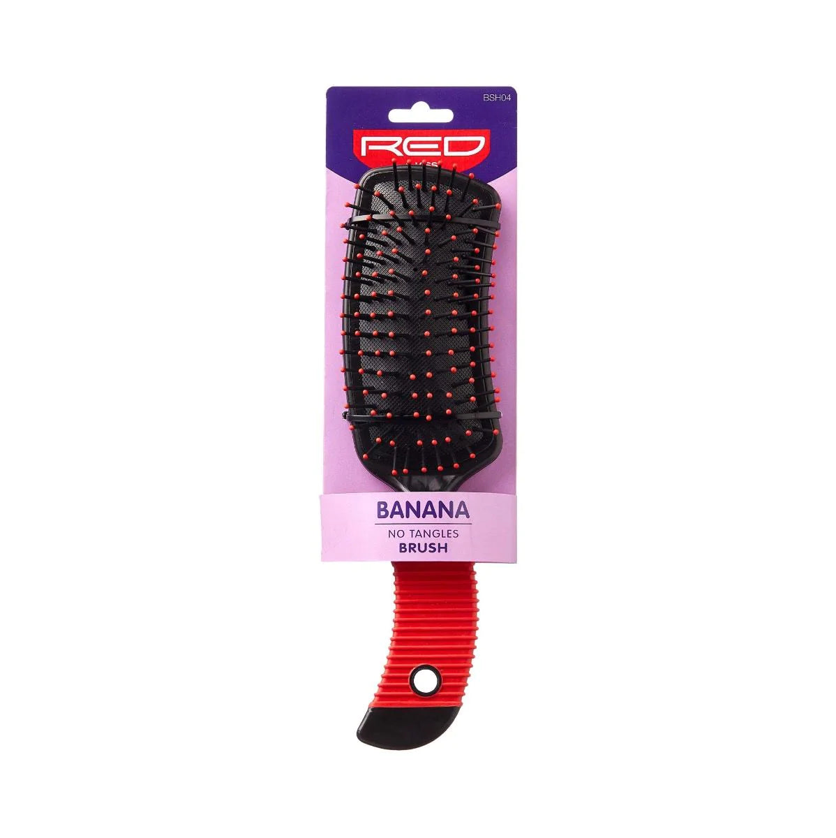 Kiss Red Brush Banana No Tangles (6in)