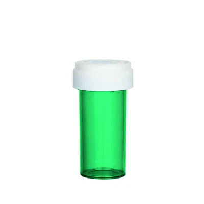 COLORSAFE RC VIALS- GREEN 13 DRAM W/CAPS