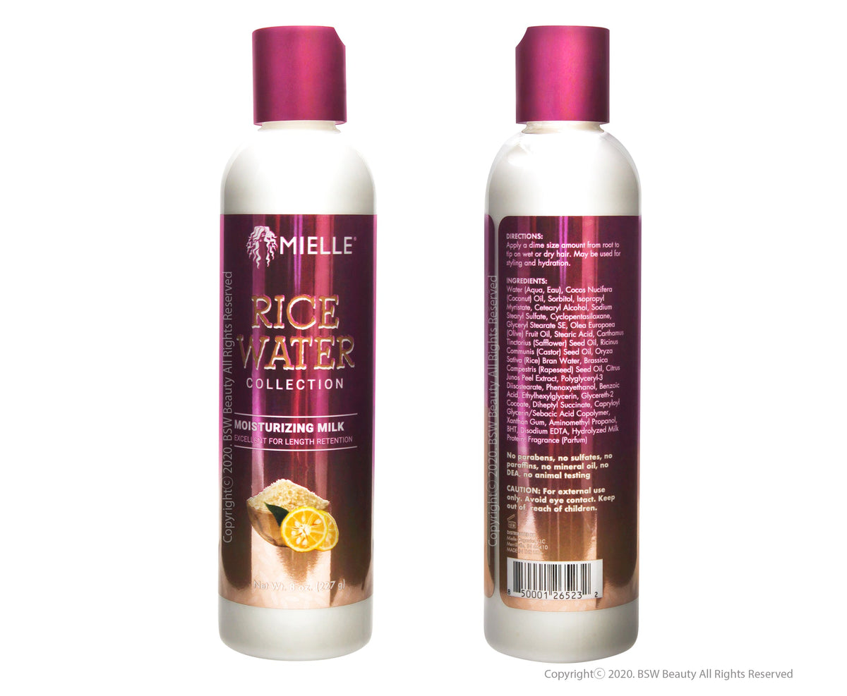 MIELLE Rice Water Moisturizing Milk, 8 oz