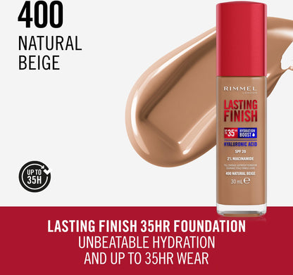 RIMMEL LONDON Rimmel Lasting Finish Liquid Foundation Natural Beige 400
