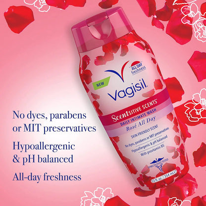 Vagisil Wash Scentsitive Scents Rose All Day 12oz