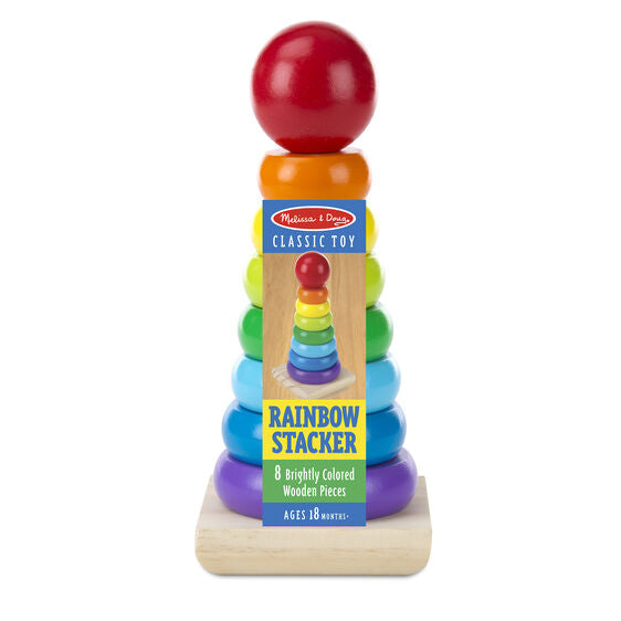 Melissa & Doug Rainbow Stacker Wooden Ring Educational Toy