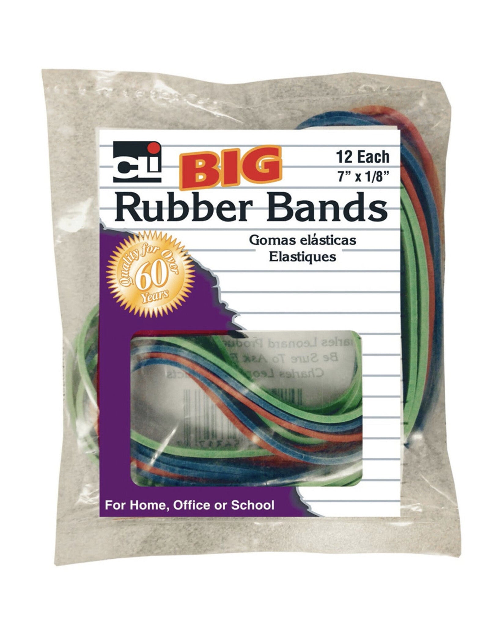 Kiss Red Rubber Bands 300 Ct Assorted Colors/Sizes (12in)