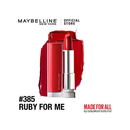 MAYBELLINE New York Color Sensational Made For All Lipstick, 385 Ruby For Me, 0.15 oz