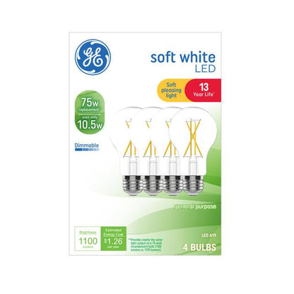 GE Lighting Classic LED 75 Watt Replacement, Soft White, A19+ General Purpose Bulbs, 2 Pack