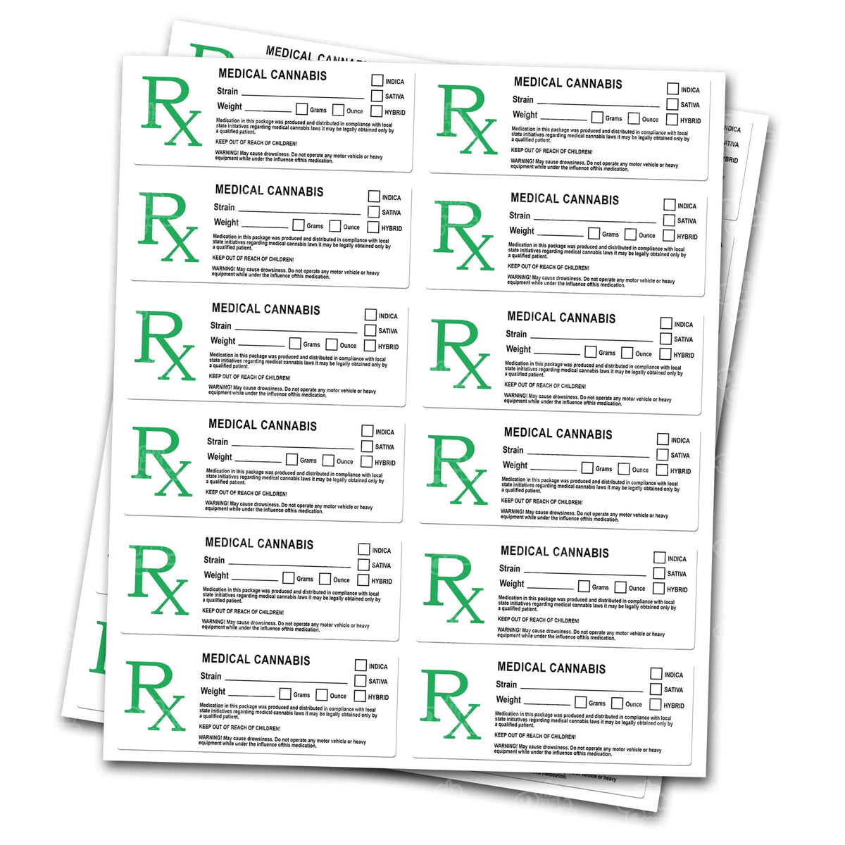 RX LABEL NO ALCOHOL RED 1000 CT