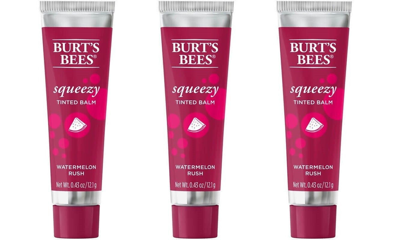 Burts Bees Tinted Lip Balm Squeezy Watermelon Rush (3in)