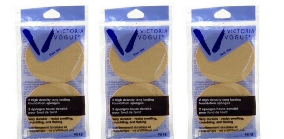Victoria Vogue #212 Round Sponge 2 Count Foundation