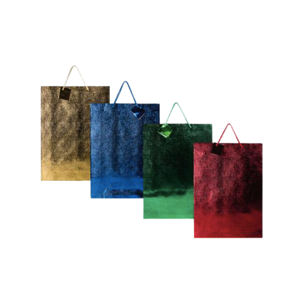 GIFT BAG METALLIC SILVER LARGE