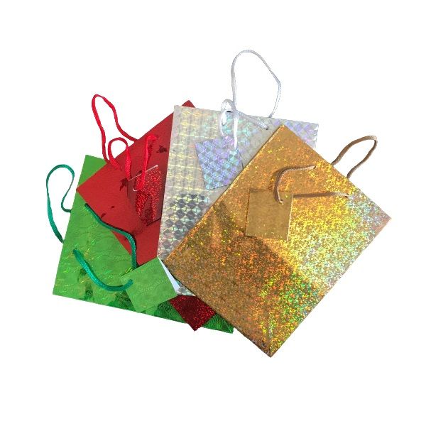 GIFT BAGS ASST HOLOGRAM SMALL