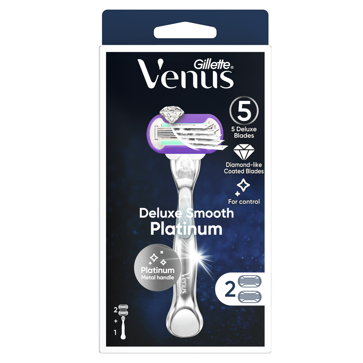 Gillette Venus Razor Deluxe Smooth Platinum + 1 Refill