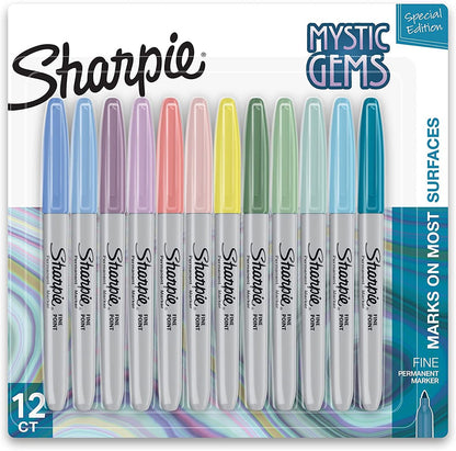 Sharpie Mystic Gems Ultra Fine Permanent Marker - Assorted Colors, 5 Count