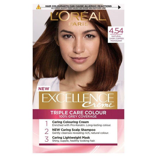 Loreal Excel Creme Color #4.4 Dark Copper Brown 1.74oz